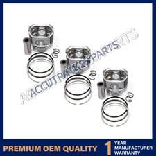 3Sets Piston kit+Piston Rings for Kubota D1503 Engine L2900 L3000 L3010 Tractor picture