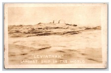 RPPC ~ RMS Leviathan ~ Larges ship in the world ~ WWI era picture