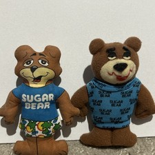 Vintage General Mills Sugar Bears Set Of 2 Bear Promo Plush Lot Pair Cereal picture