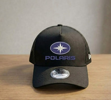 Polaris Star Embroidered Trucker Hat 9FORTY Style Mesh Back Cap One Size Black picture