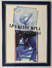 Painting, four color Antonio Del Donno 50x70 cm, the big silicone apple picture