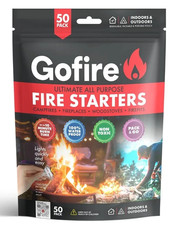Gofire 50pc FIRE STARTERS Camping Hiking Backpacking Campfire Fireplace Grill picture
