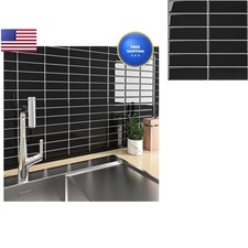 FunStick 30-Sheet Peel & Stick Subway Tile Backsplash 12x12 Black picture