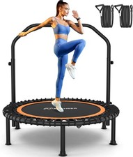 40/48inch Foldable Rebounder Trampoline for Adults/Kids with Resistance Bands🥰 picture