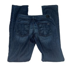 Habitual Gryphon Mini Boot Jeans Sz 28 Celtic Cross Pocs Dark MSRP $170 picture