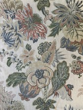 Thibaut Large Floral Linen Print Fabric- Floral Gala / Wheat 9 Yards picture