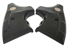 Colt Python Boot Grips Super Blackwood Checkered Stipple Silver Medallion Grips picture