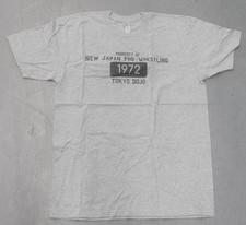 NJPW NEW JAPAN PRO WRESTLING 1972 TOKYO DOJO T-SHIRT GREY SIZE LARGE picture