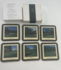 The Masters- Augusta National Golf Club. Vintage Pimpernel 6 Coaster Set In Box picture