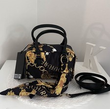 Versace jeans Couture 2-way Quilted Satin Boston Crossbody Bag and Scarf NEW picture
