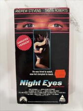 Night Eyes (1990) VHS - Erotic Thriller - Andrew Stevens, Tanya Roberts picture