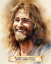 Smiling Christ | Jesus Laughing | Jesus Smiling | Picture of Jesus | 8 x 10 picture