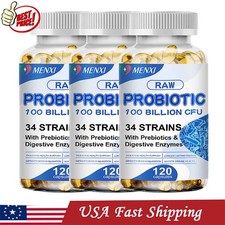 3 x Digestive Enzymes Prebiotic & Probiotics Gas, Constipation & Bloating Relief picture