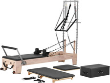 Versatile Pilates Reformer with Cadillac Tower, Jump Board & Mat for Home Use picture