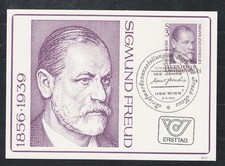 Austria Famous Psychologist Sigmund Freud stamp on postcard 1980 MNH B-2 picture
