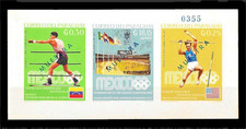 PARAGUAY 1969 OLYMPIC WINNERS MEXICO 68 SPECIMEN MUESTRA  Mi BL 119 MNH picture