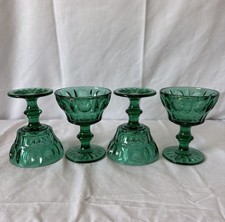 1960s Emerald Green Indiana Glass Goblets, 4 oz, Set of Four | Maximalist picture