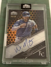 2020 Topps Chrome Black - Chrome Black Autographs Whit Merrifield #25/25 Orange picture