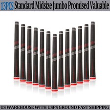 13PCs Golf Club Grips Golf Grip Anti-Slip Natural Rubber Standard Midsize Jumbo picture