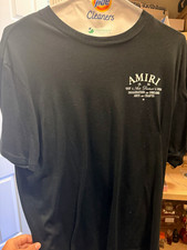AMIRI Men's XL Black Crew Neck Short authentic picture