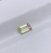 Natural Bi-Color Tourmaline from Afghanistan 0.53 Ct Emerald Cut Faceted Loose picture