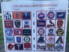 VINTAGE MLB 2026 FULL SET LOGO MAGNETIC TEAM STANDINGS BOARD 30 RUBBER MAGNETS picture