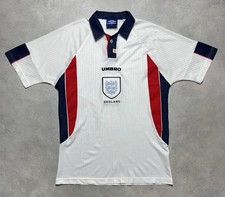 ENGLAND 1998 1999 HOME FOOTBALL SHIRT SOCCER JERSEY UMBRO sz M MEN picture