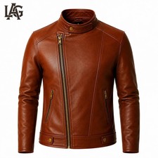 Men’s Genuine Leather Jacket – Stylish Biker / Casual Wear – Premium Quality picture