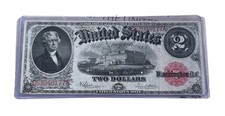 1917 $2 Two Dollar Note Red Seal Large Size Legal Tender Excellent Condition picture