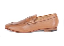 ORAZIO LOMBARDI LOAFER Buffalo leather cognac leather sole Italy 42 picture