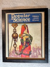 RARE  Popular Science Monthly Magazine February 1929 ( B3) Cover Nicely Framed picture