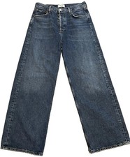 Agolde Ren High Rise Wide Leg Jeans Womens 28 Blue Denim Stretch A200B-1554 picture