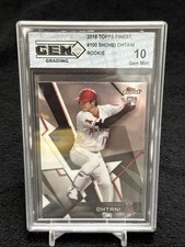 2018 Topps Finest - Shohei Ohtani #100 (RC) Rookie Dodgers MVP GEM 10 Mint picture