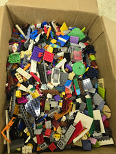 LEGO Bulk Lot Mixed Bricks Pieces & Parts Multicolor Plastic Box.  Over 8lbs picture