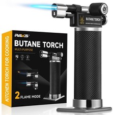 RAVS Butane Torch Lighter, DUAL Flame Mode Kitchen Torch, Refillable Cooking ... picture