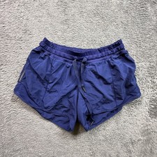 Lululemon Hotty Hot Shorts Athletic Athleisure Blue Womens 4 Lined Zip Pocket picture