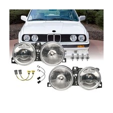 USR DEPO 84-91 E30 3 Series Euro Smiley Projector Glass Lens Headlight Assemb... picture