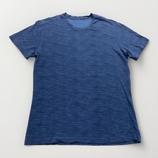 Lululemon Basic Tee Shirt Mens L Navy Short Sleeve Metal tech picture