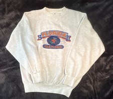 Vintage 90s Midwest Embroidery Florida Gators Crewneck Sweatshirt Gray Size L picture