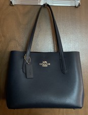 NWOT Coach Mini Avenue Carryall Crossbody Midnight Blue Leather Tote MSRP$328 picture