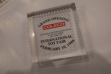 Vintage Coleco 1986 Handheld Tabletop video game  TOY FAIR Acrylic PIECE  A5 picture