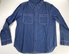 WWII US NAVY ENLISTED CHAMBRAY SAILOR FIELD SHIRT- SIZE 3, 42-44R picture