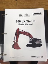 LINK BELT 800 LX TIER 3 CRAWLER EXCAVATOR PARTS MANUAL BINDER picture