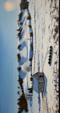 ORIGINAL PAINTING ON CANVAS/ABSOLUTELY STUNNING, BREATHTAKING WINTER SCENE. 24in picture