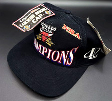 Vintage 1997 Chicago Bulls NBA Champions Locker Room Cap Logo 7 Snapback Hat NWT picture