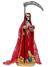 Skull Base & Owl  Red Lace Veil Holy Death 14