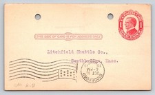 1913 McKinley Postal Card Pepperell Mfg Biddeford Maine to Litchfield Shuttle Co picture
