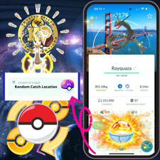 Pokémon —GO— P.T.C or TRADE— Shiny Rayquaza —San Francisco Background—Digital♻️ picture