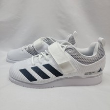 Adidas Powerlift 5 Weightlifting Shoes Men Size 7.5 Women 8.5 #GY8919 White Blk picture