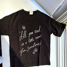 ZARA Black Funny Graphic Print Crew Neck Short Sleeve Knit T-Shirt 2XS picture